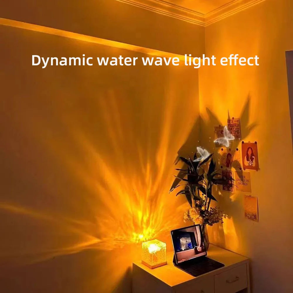 🌌 Lámpara Aurora Boreal & Océano ✨ Luz Ambiente LED