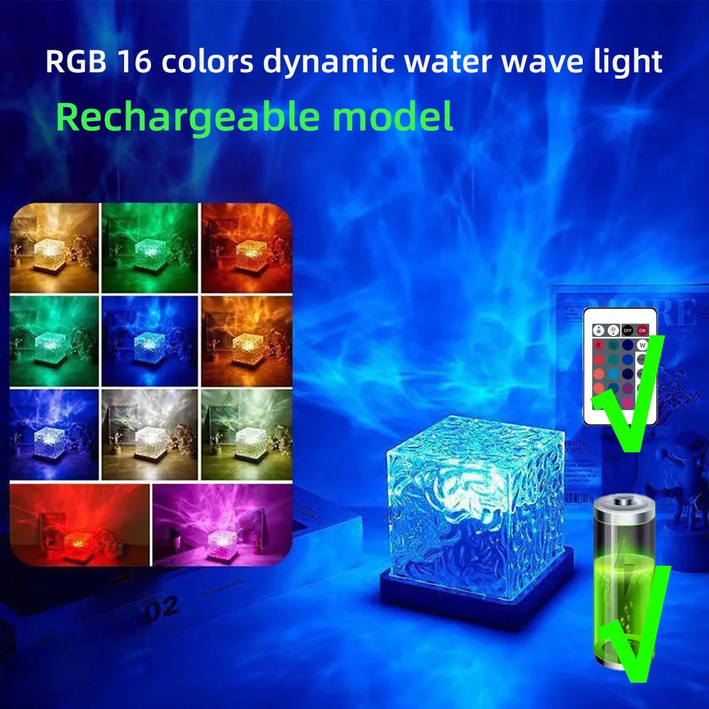 🌌 Northern Lights & Ocean Lamp ✨ LED Ambient Light
