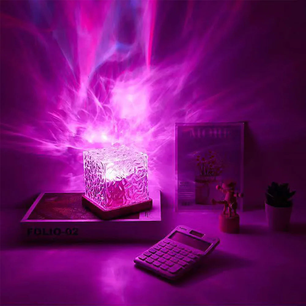🌌 Lámpara Aurora Boreal & Océano ✨ Luz Ambiente LED